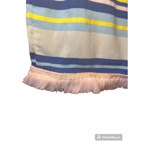 Southern Tide Striped Tank T-Shirt Dress With Fringe Size Medium - Picture 3 of 6